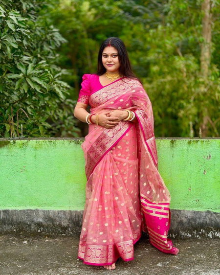 Aab Kanchivaram Silk Minakari Work Fancy Saree Wholesale In India